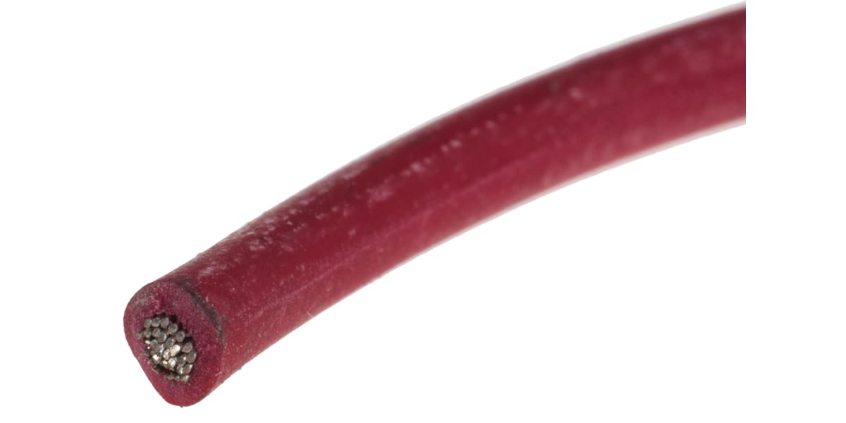 Product image for Red silicone rubber wire,10A 500V 100m