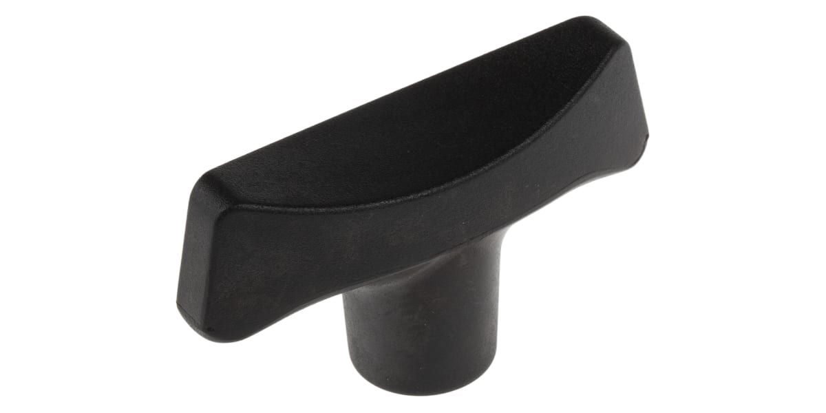 Product image for Black plastic female tee handle grip,M8