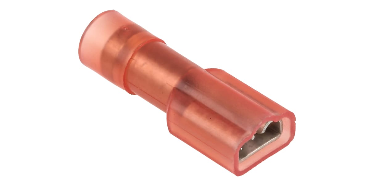 Product image for Red shroud receptacle,4.8Wx0.8Tmm