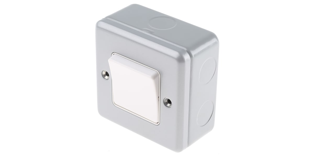 Product image for 10A SWITCH WIDE 1 GANG 2 WAY METALCLAD