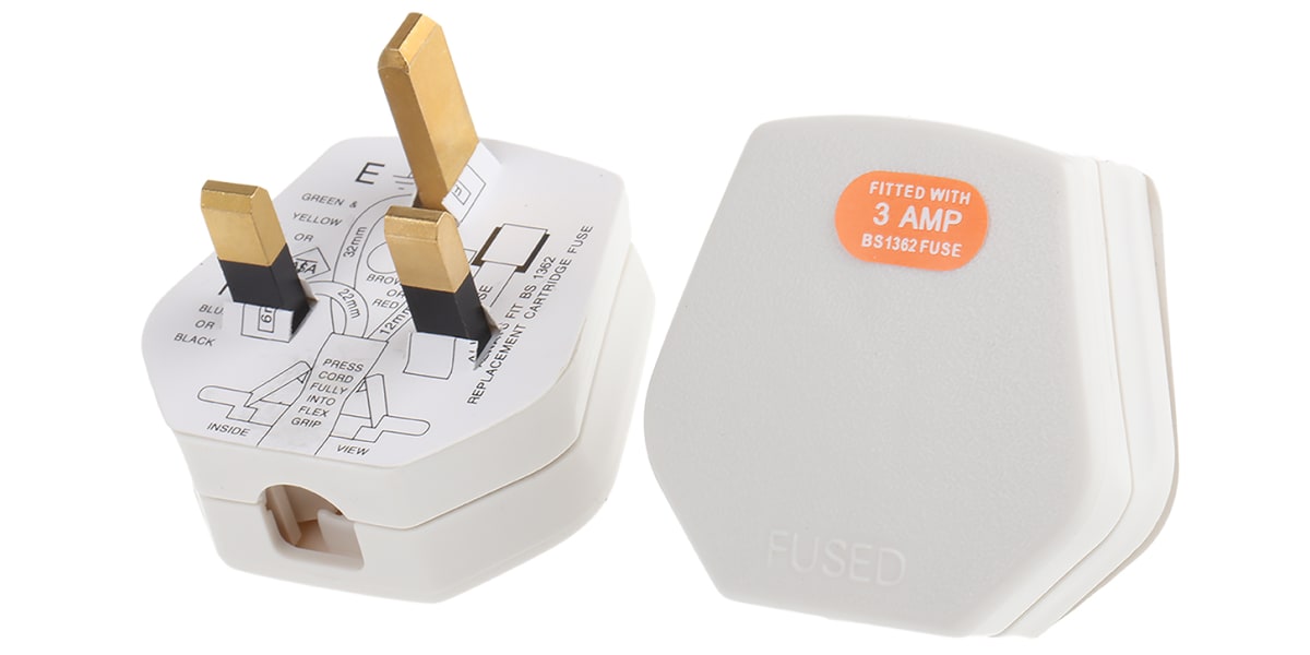 Product image for IS401 MAINS PLUG WH 3AMP