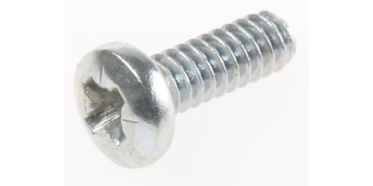 Product image for Steel cross pan head screw,4-40x5/16in