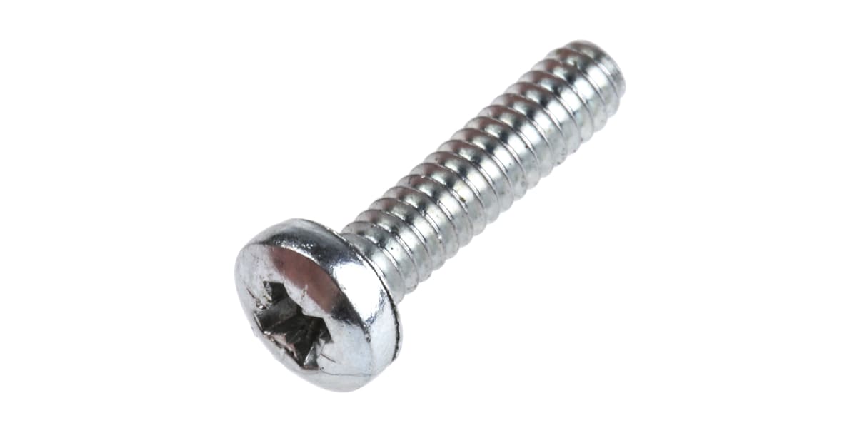 Product image for Steel cross pan head screw,4-40x1/2in