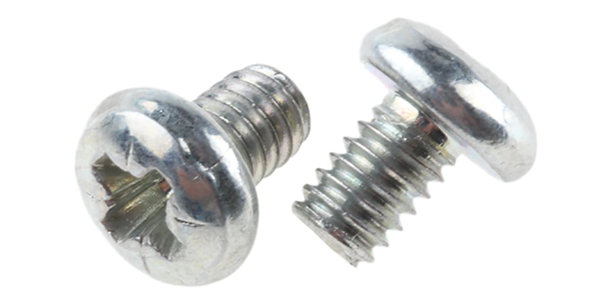 Product image for Steel cross pan head screw,8-32x1/4in