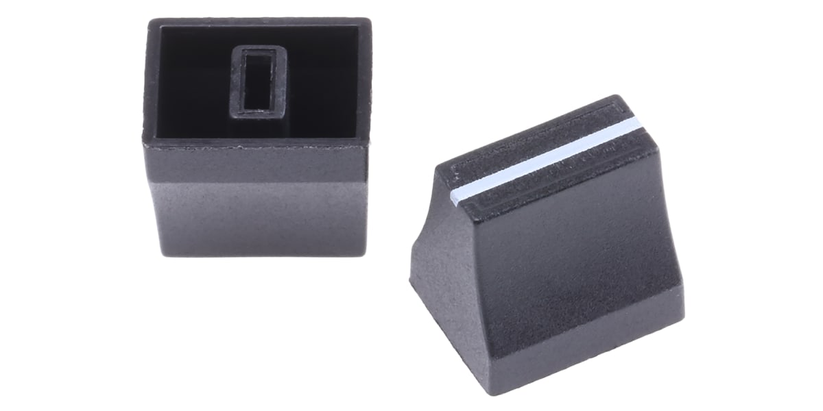 Product image for BLACK 2 SLOT NYLON SLIDER KNOB,12.5X10