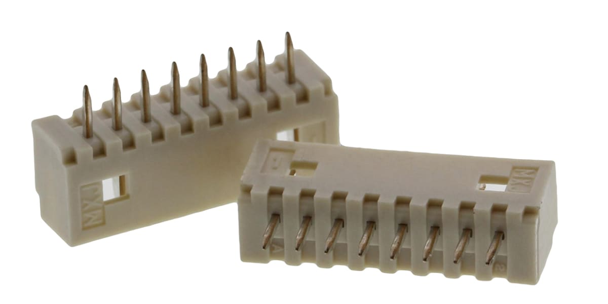 Product image for 8 way through board PCB straight header