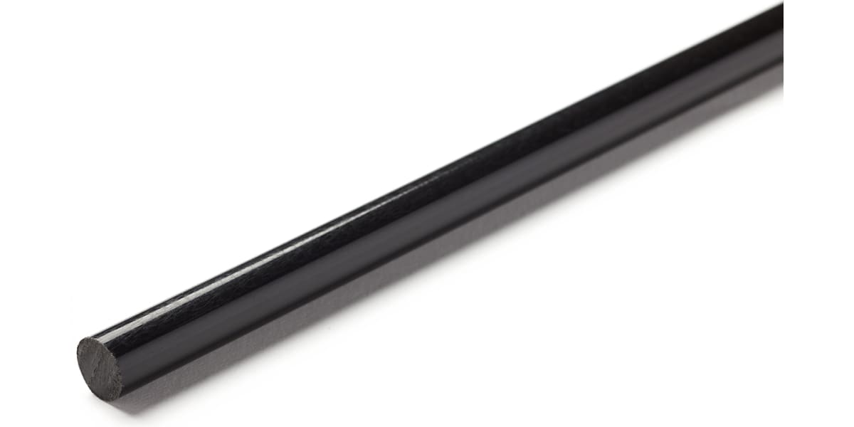 Product image for Black nylon 6 rod stock,1m L 25mm dia