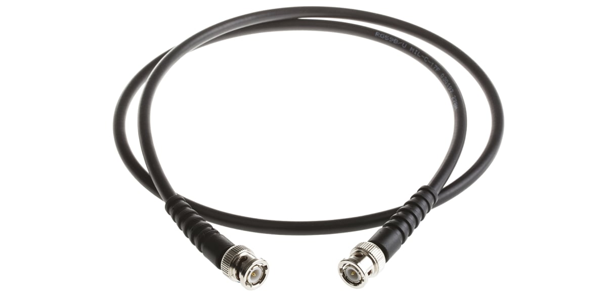 Product image for BNC straight plug-plug RG59coax cable,1m