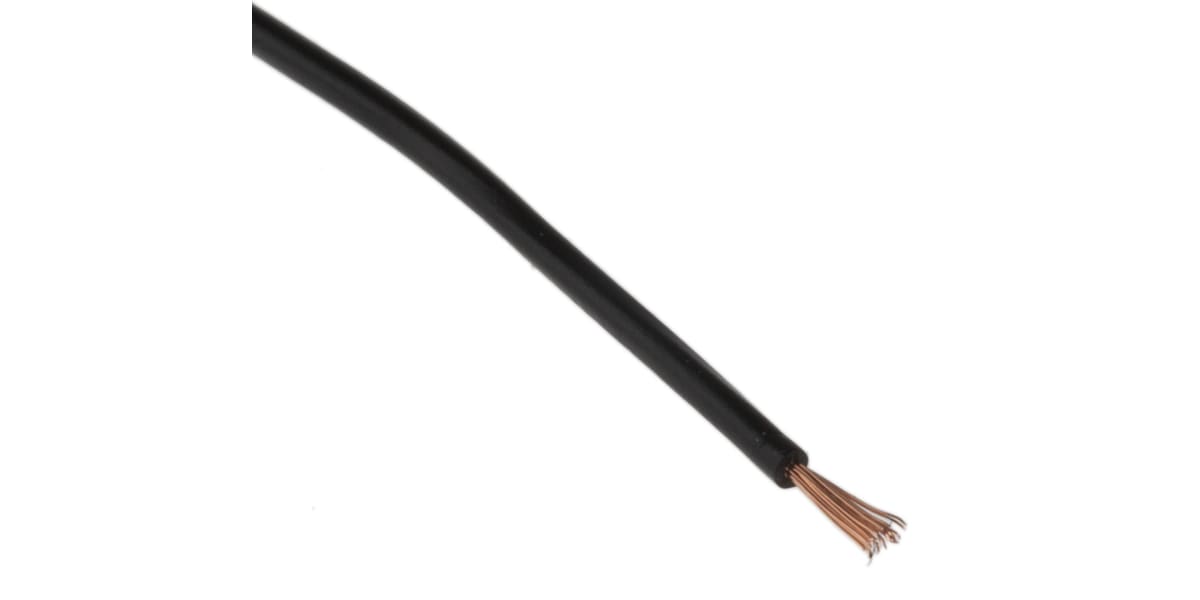 Product image for Black equipment wire,0.1sq.mm 100m