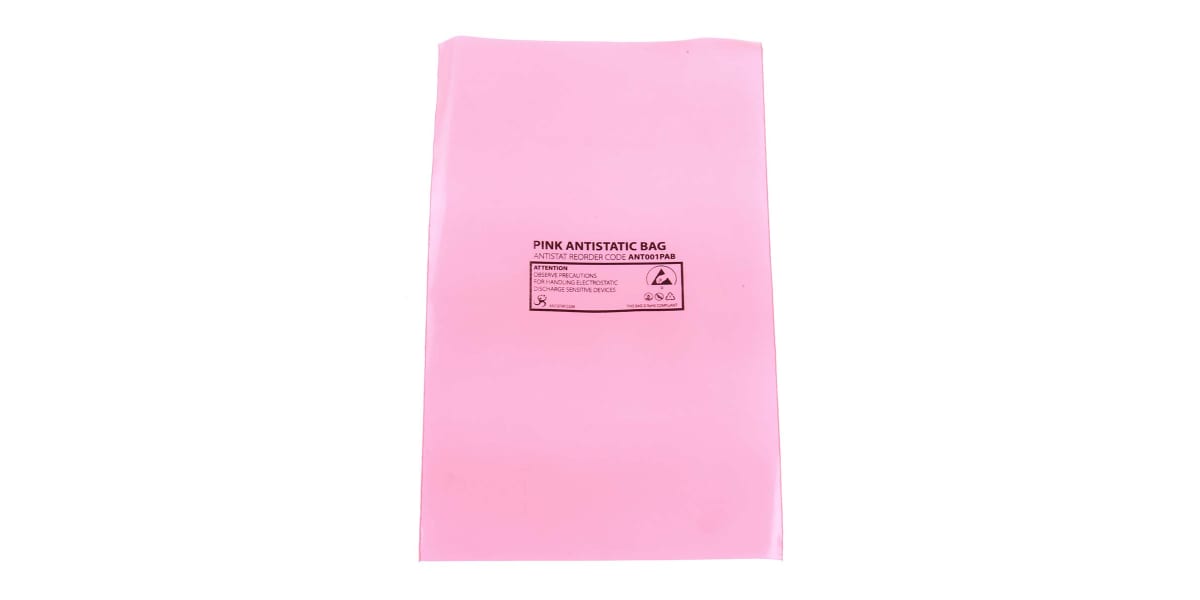 Product image for Antistatic pink bag,75x125mm