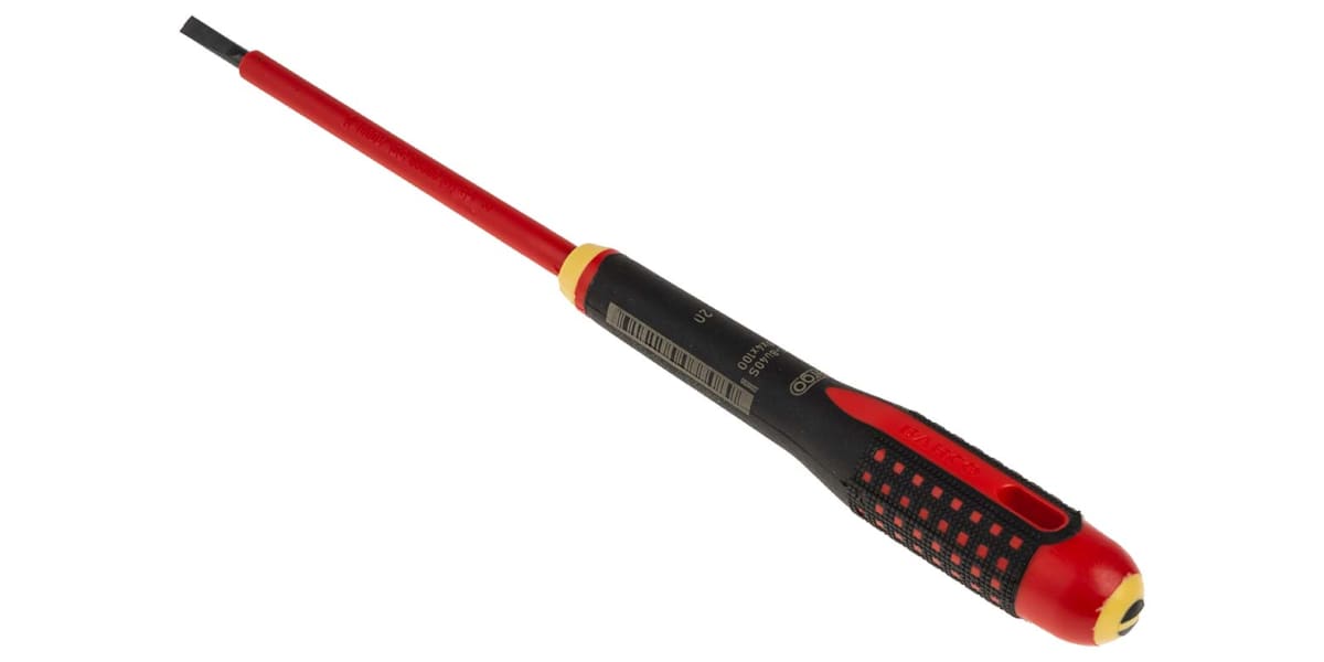 Product image for Slotted ergonomic screwdriver,100x4mm