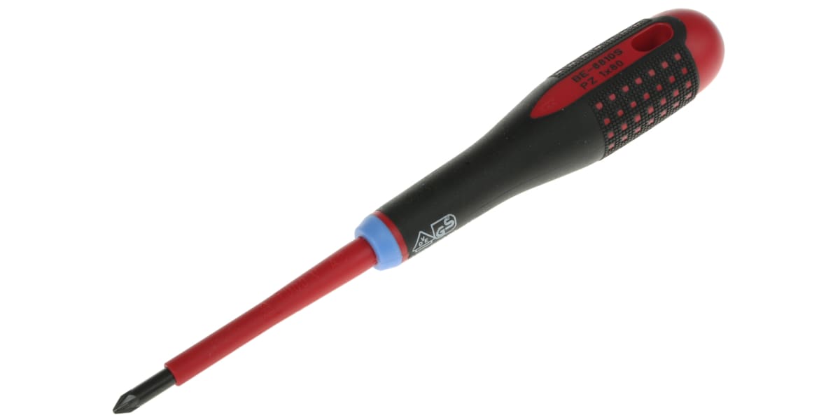 Product image for Pozidriv ergonomic screwdriver,No.1x80mm