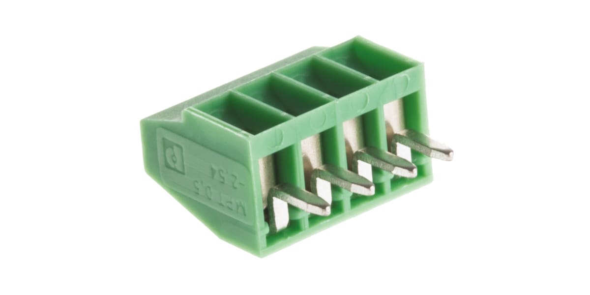 Product image for 4 WAY VERTICAL PCB TERMINAL,6A 63V