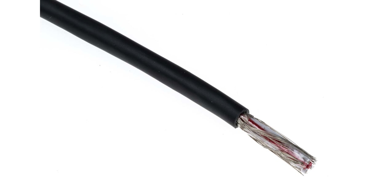 Product image for Black PVC 4 core PRT extension cable,25m