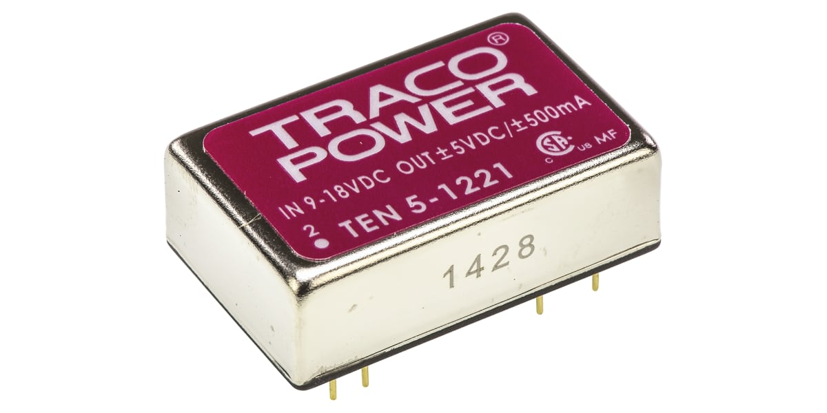 Product image for TEN5-1221 REGULATED DC-DC,+/-5V 5W