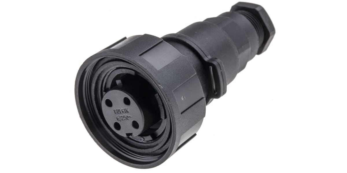 Product image for IP68 4way screw terminal cable socket,6A