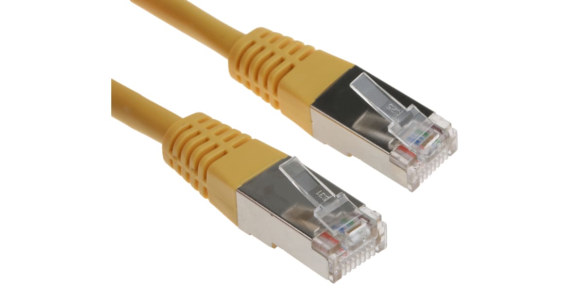 Product image for RJ45 YELLOW PATCH LEADS FTP