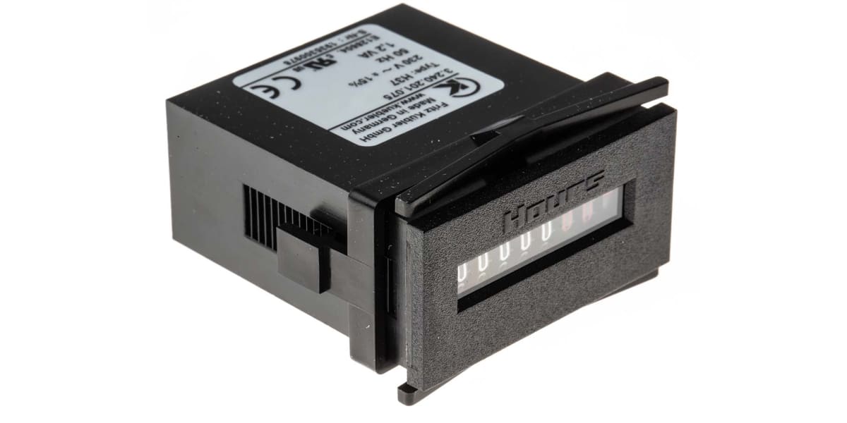 Product image for 7 DIGIT DIN HOUR METER,187-264VAC