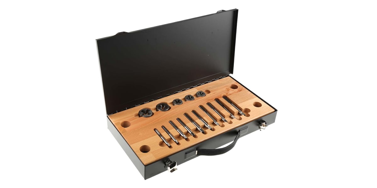 Product image for HSS tap & die set,1/4-1/2 UNC