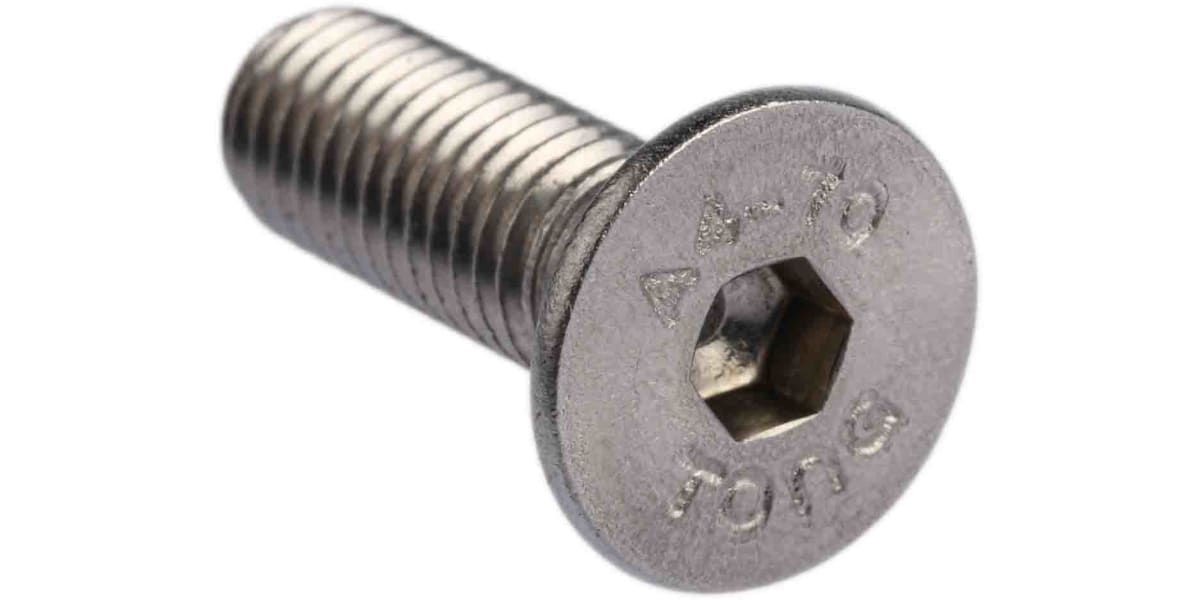 Product image for A4s/steel hex skt csk head screw,M8x25mm