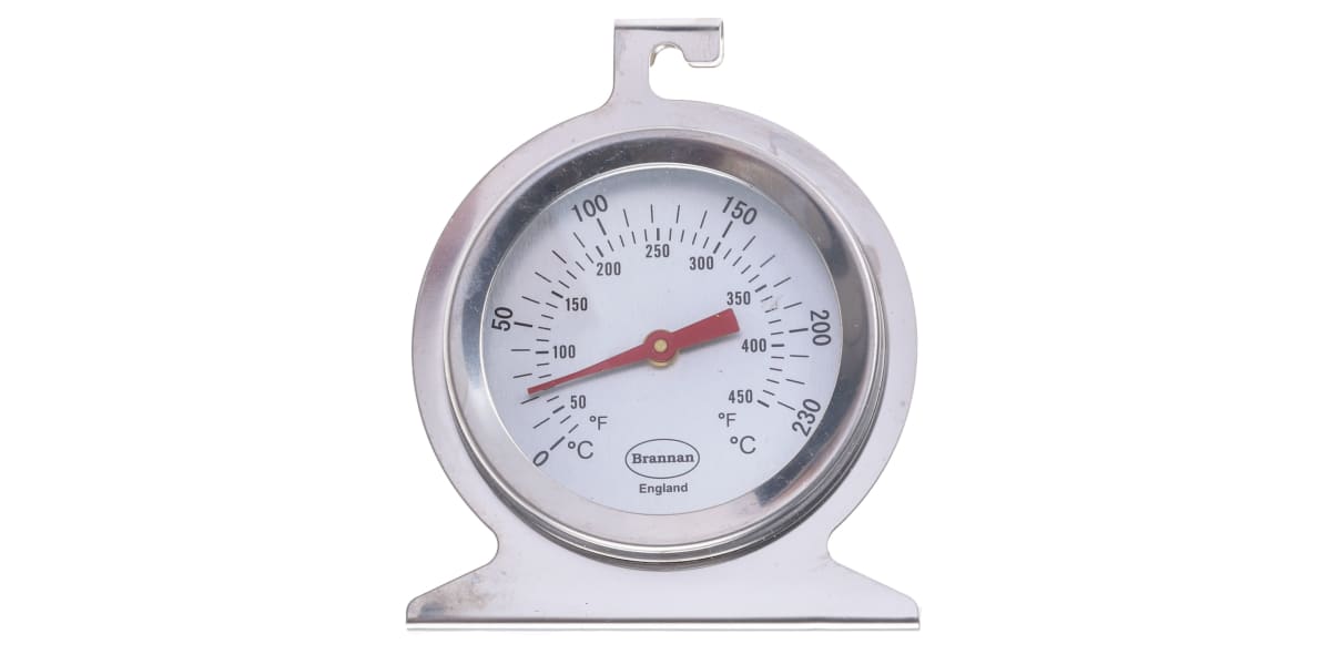 Product image for S/STEEL OVEN THERMOMETER WITH C&F SCALE