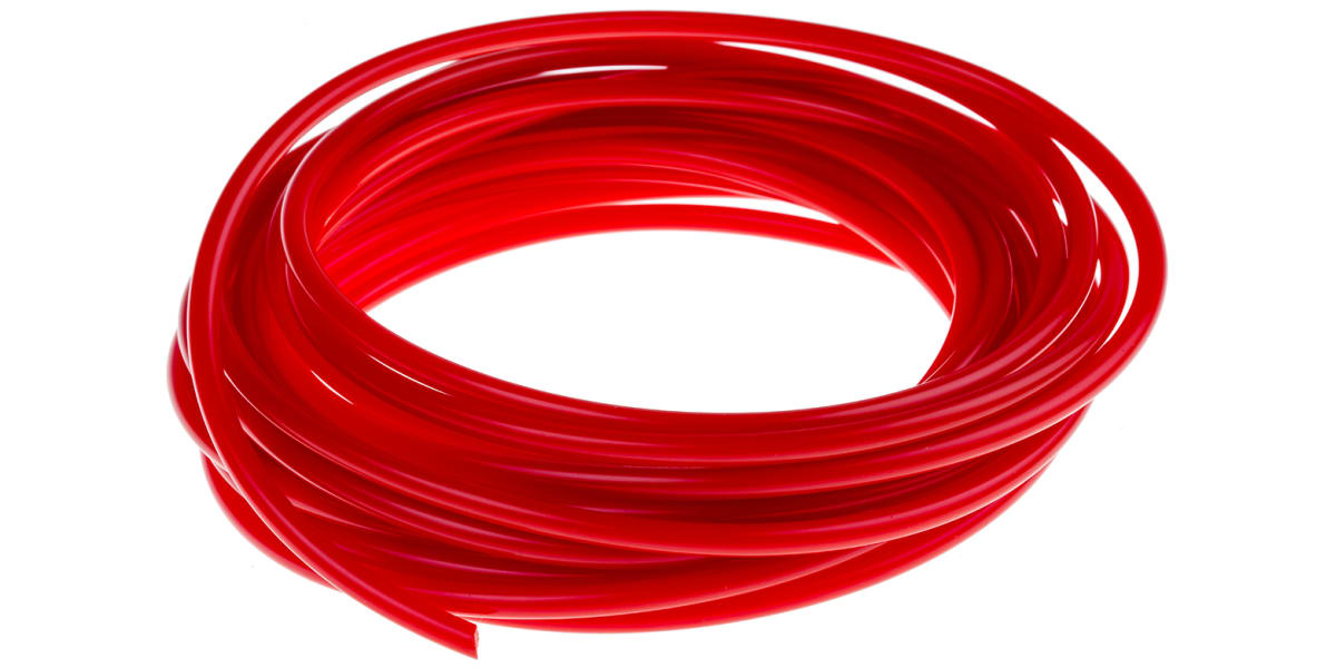 Product image for Red polyurethane belt,5m L x 4mm dia