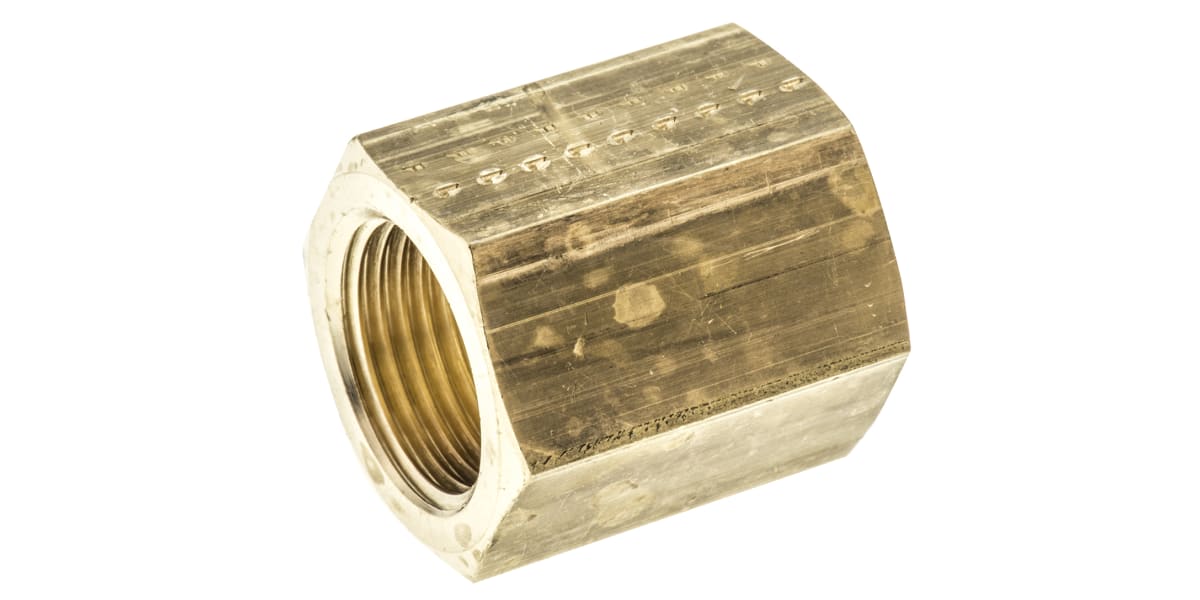 Product image for BRASS FEMALE SLEEVE,3/8IN BSPP F-F