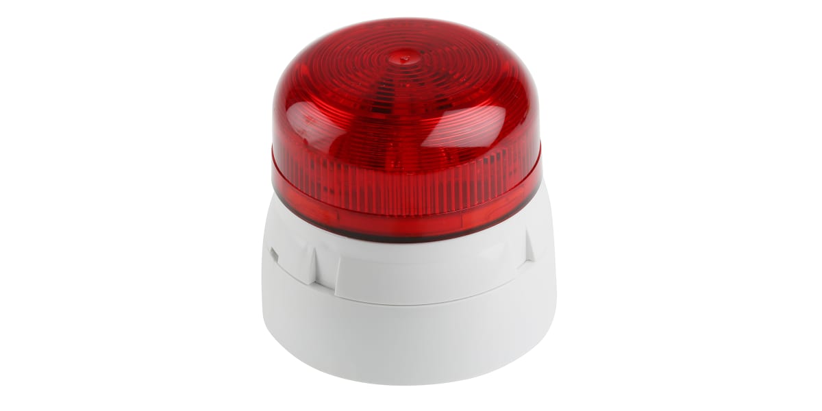 Product image for Klaxon Flashguard QBS Red LED Beacon, 230 V ac, Flashing, Surface Mount
