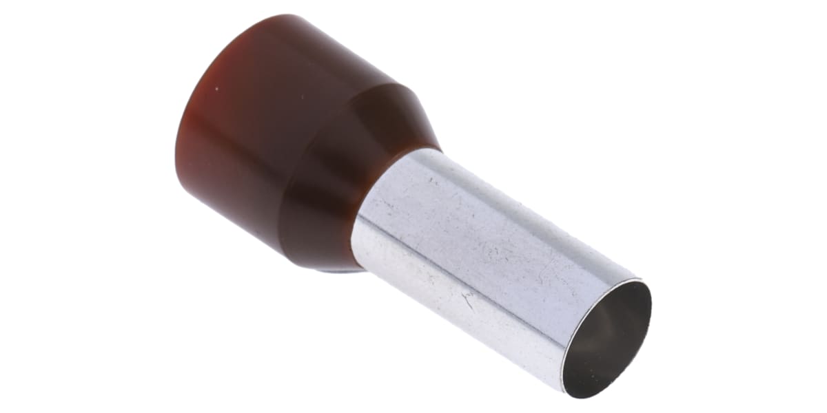 Product image for Brown insulated bootlace ferrule,25sq.mm