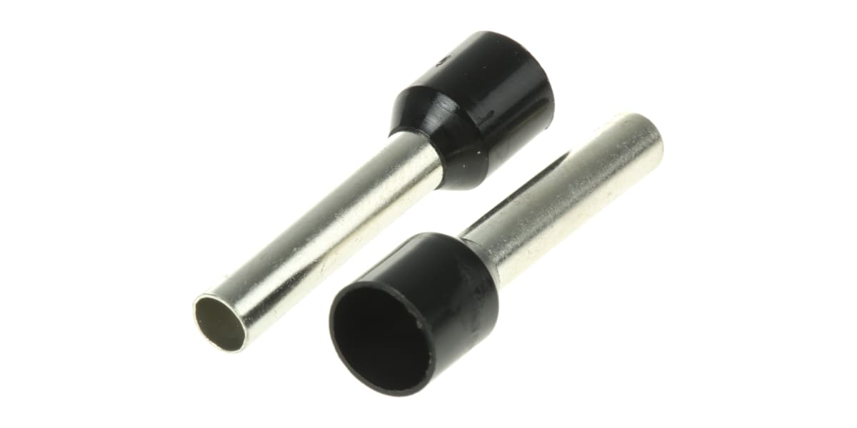 Product image for Blk insulated bootlace ferrule,18mm pin