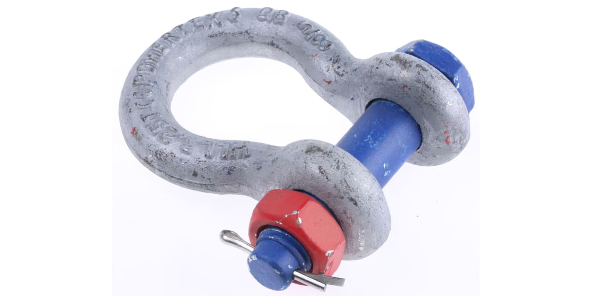 Product image for Galvanised bow shackle w/pin,3.25ton