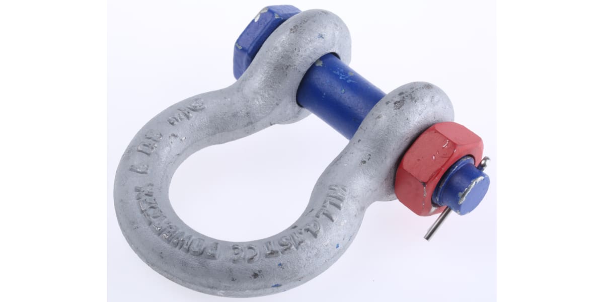 Product image for Galvanised bow shackle w/pin,4.75ton