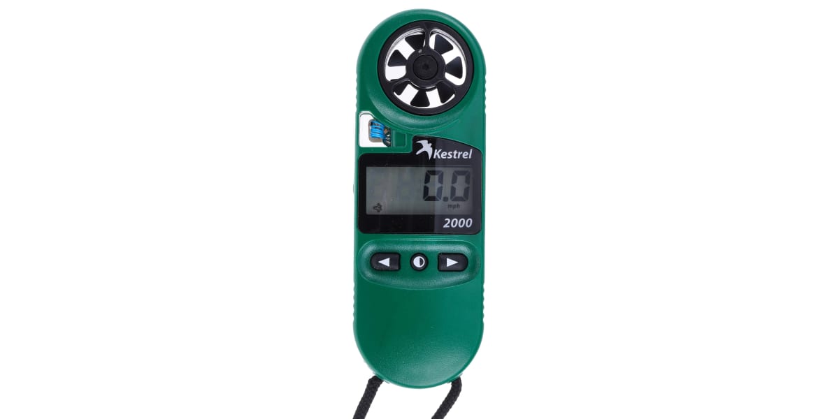 Product image for Kestrel KESTREL 2000 Rotary Vane 40m/s Max Air Velocity Air Velocity, Temperature, Wind Chill Anemometer