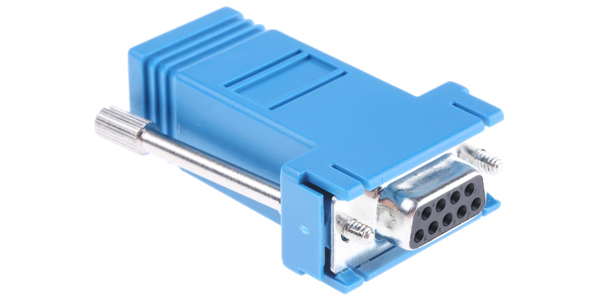 Product image for Blue 9way D socket w/RJ45 socket adaptor