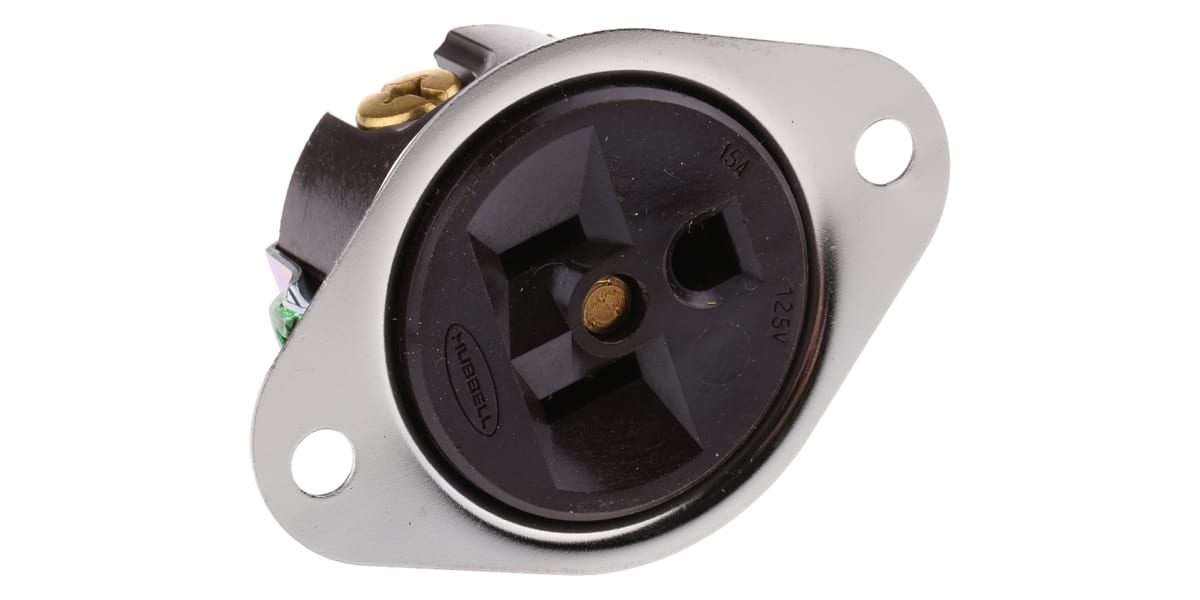 Product image for STRAIGHT BLADE FLANGED USASOCKET,15A125V