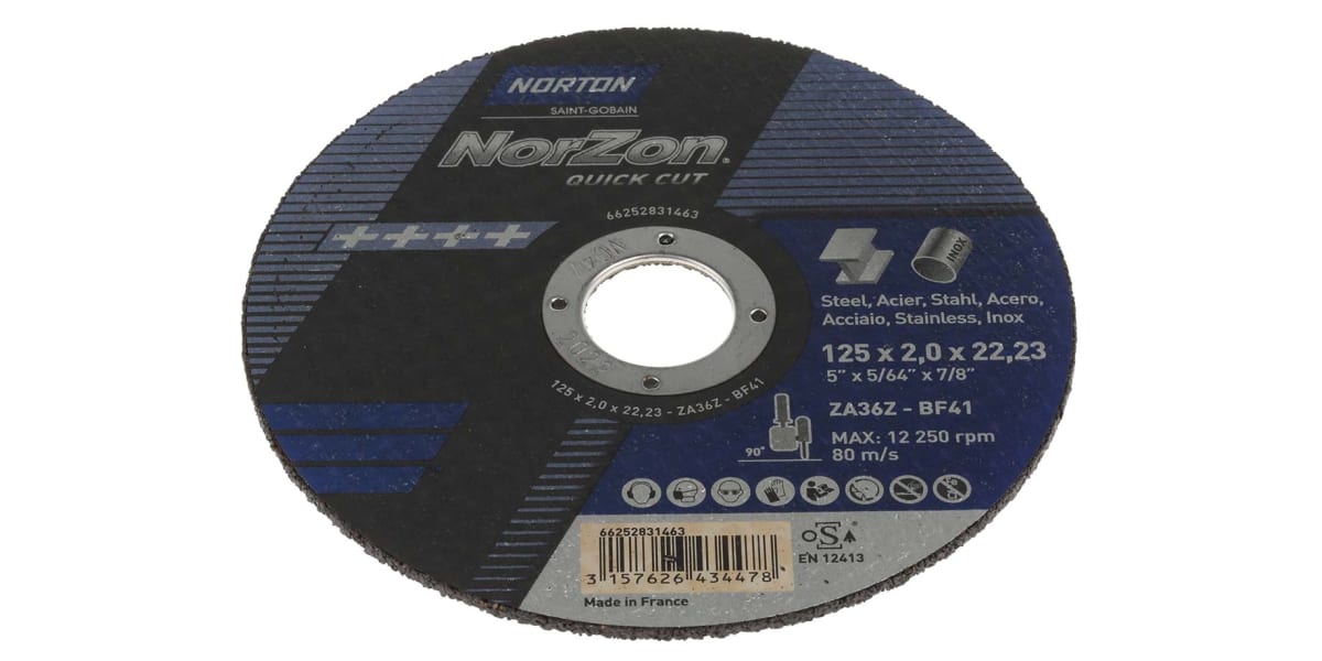 Product image for FLAT METAL CUTTING DISC,125MM DIA X2.0MM