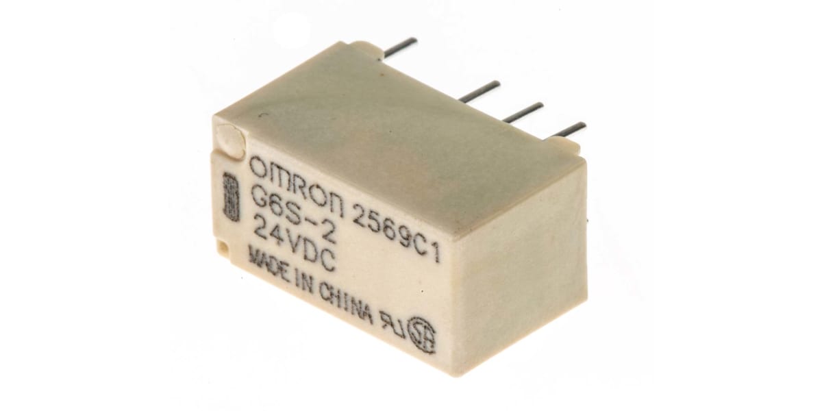 Product image for DPDT MINIATURE PCB RELAY,2A 24VDC COIL