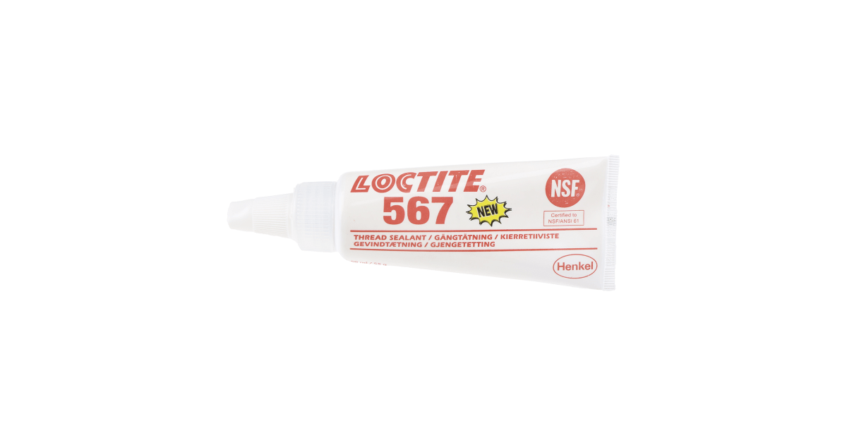 Product image for Loctite 567 Pipe Sealant Paste for Thread Sealing. 50 ml Tube, -55 → +200 °C