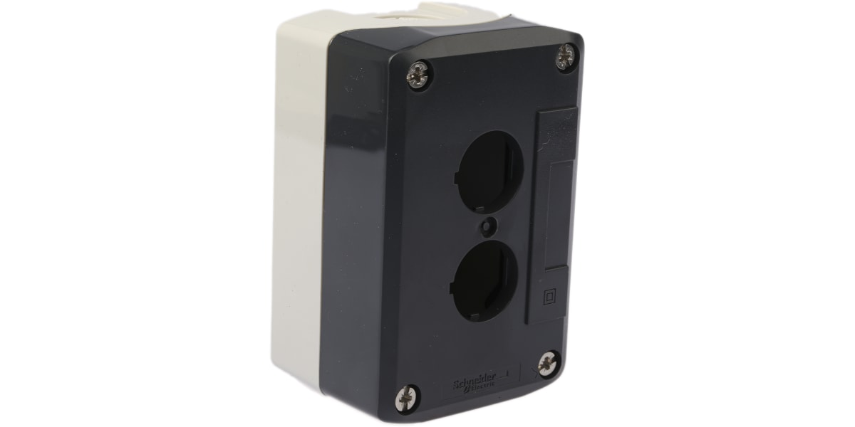 Product image for Empty Push button enclosure, Grey 2 Hole