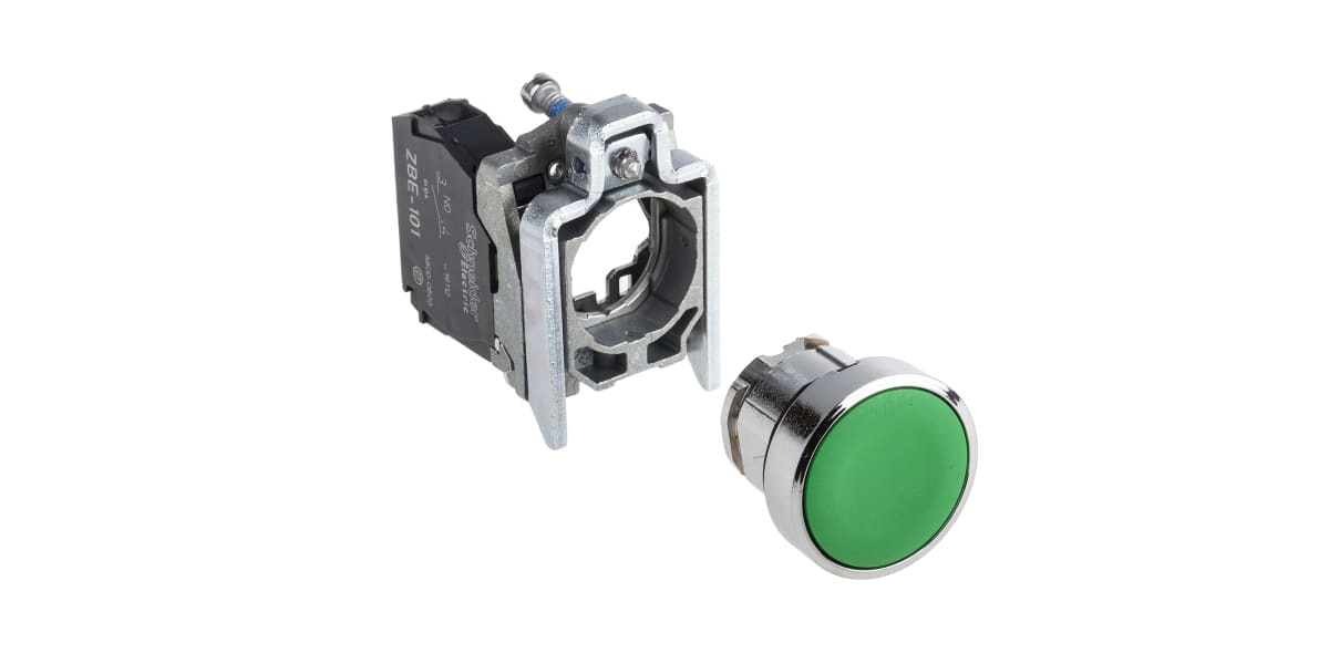 Product image for Push button Flush Green 1NO Complete