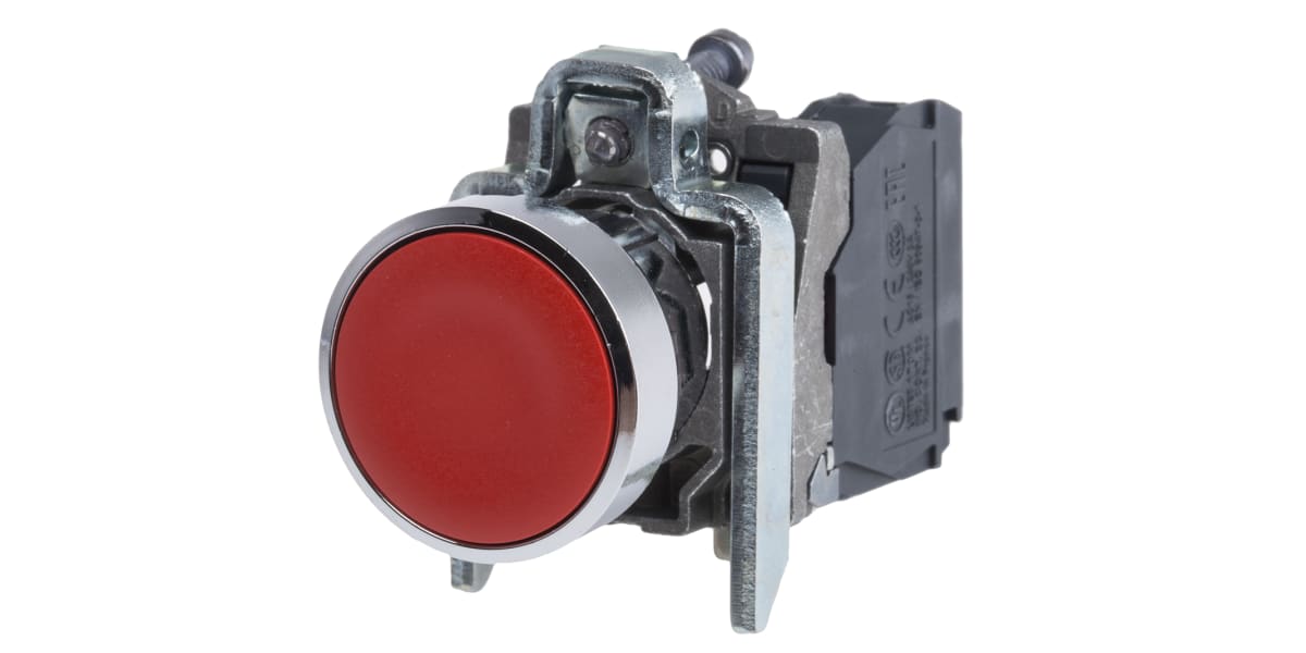 Product image for Push button Flush Red 1NC Complete