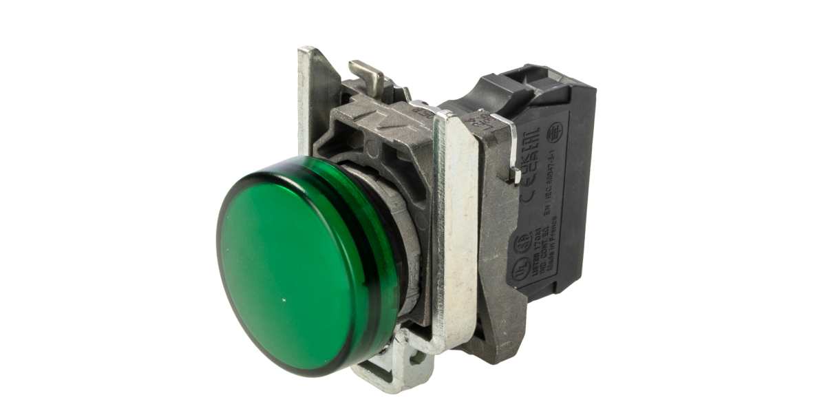 Product image for Pilot Light Green LED 24V Plain Lens