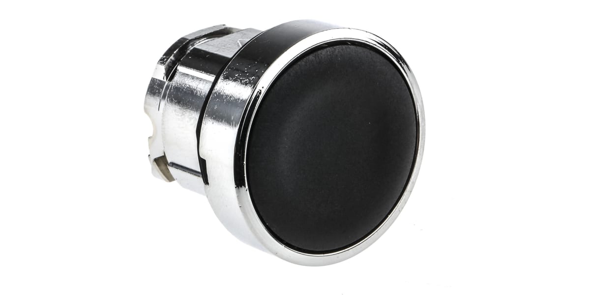 Product image for Black spring return flush pushbutton