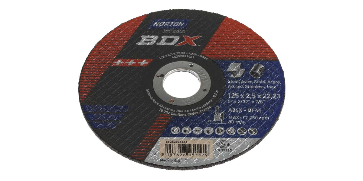 Product image for FLAT META CUTTING DISC,125MM DIAX 2.5MM