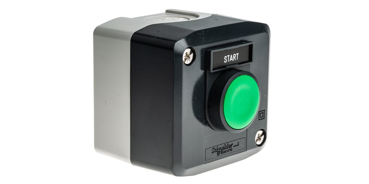 Product image for Enclosed Push button, Green "Start"