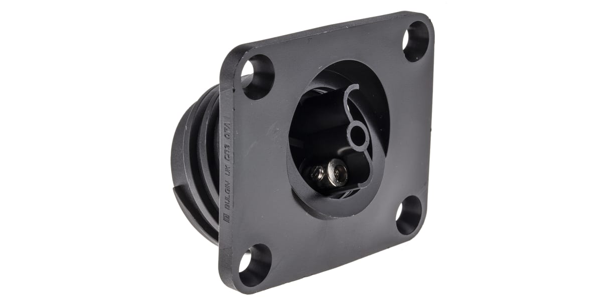 Product image for IP68 2 way flange mount cable socket,32A