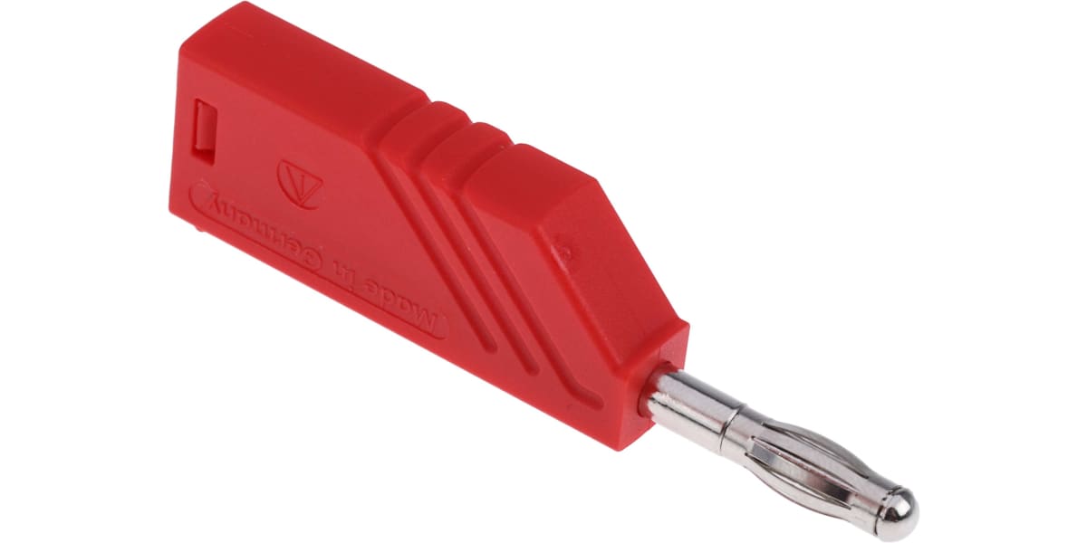 Product image for Hirschmann Test & Measurement Red Male Banana Plug - Screw Termination, 60V dc, 16A