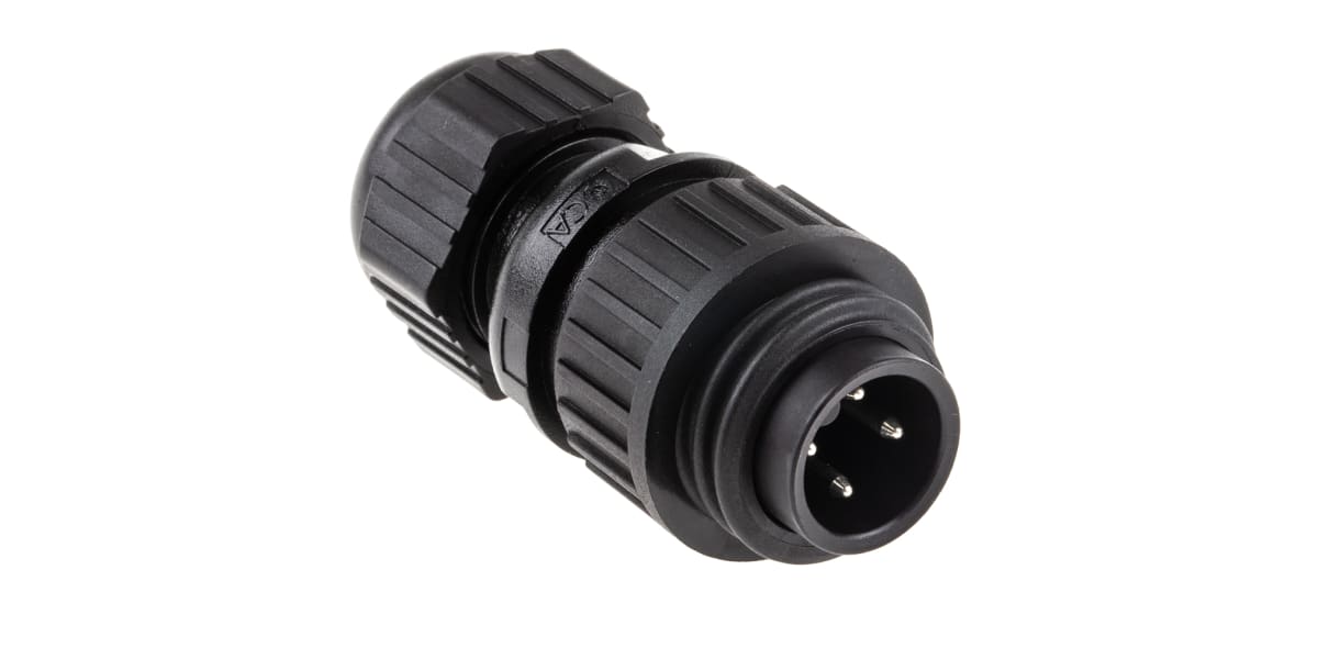 Product image for Hirschmann Screw Connector, 3 + PE Contacts, Cable Mount, IP67