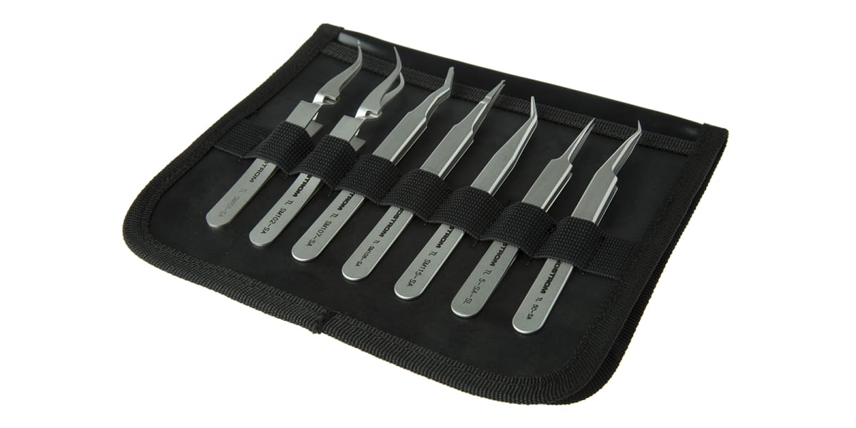 Product image for 7 PIECE LINDSTROM(R) SMT TWEEZERS SET