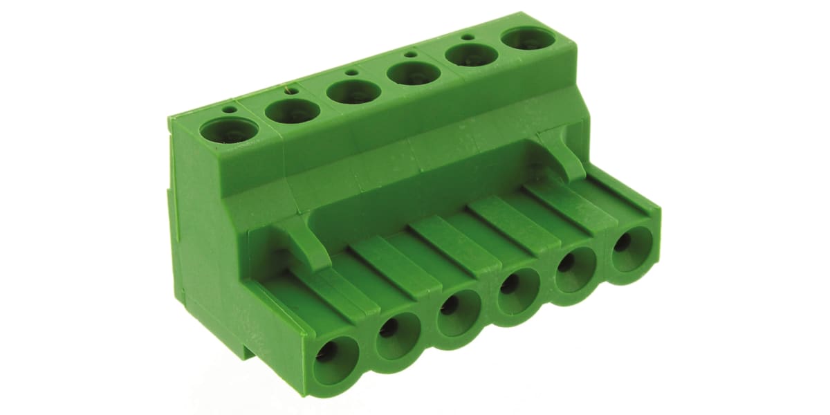 Product image for 6 way screw terminal,5.08mm pitch